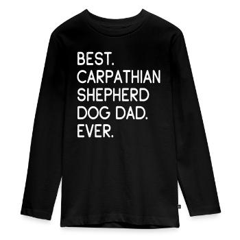 Carpathian Shepherd Dog Dad - Teenager Premium Organic Long Sleeve Shirt - black - Front - AI Model Kid Female (0cm)