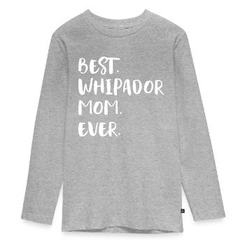 Whipador Moeder - Tieners Premium Bio shirt met lange mouwen - grijs gemêleerd - Voor