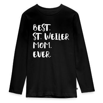 St. Hamlet Mom - Teenager Premium Organic Long Sleeve Shirt - black - Front - AI Model Kid Female (0cm)