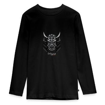 Samurai - Teenager Premium Organic Long Sleeve Shirt - black - Front - AI Model Kid Female (0cm)