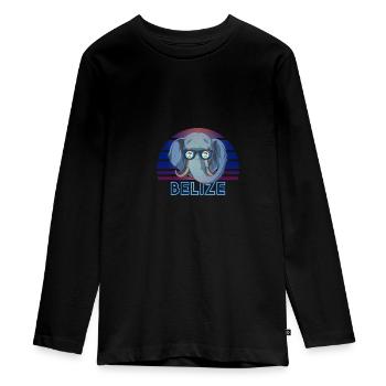 Belize - Teenager Premium Bio Langarmshirt - Schwarz - Vorne - AI Model Kid Female (0cm)