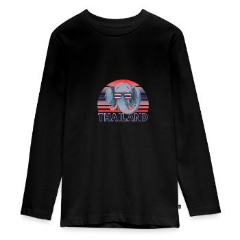 Thaïlande - T-shirt manches longues Premium Ado - noir - Devant - AI Model Kid Female (0cm)