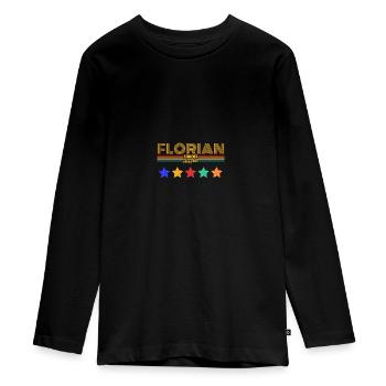 Florian - Teenager Premium Bio Langarmshirt - Schwarz - Vorne - AI Model Kid Female (0cm)