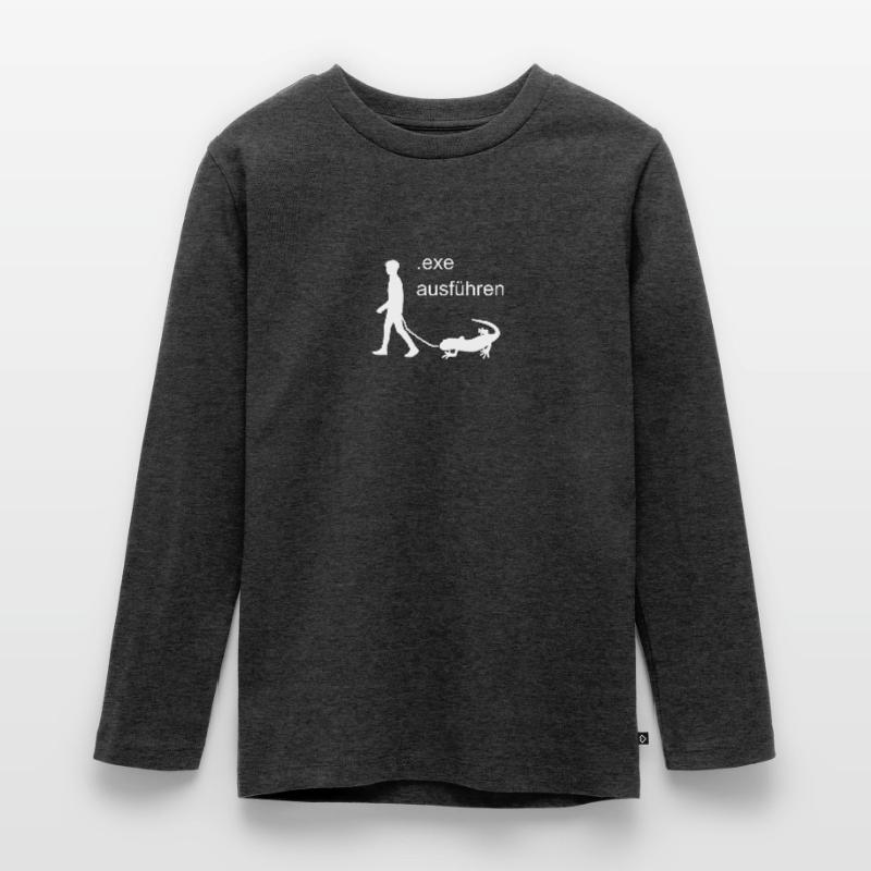 Computer Nerd Software Exe Run Teenager Premium Organic Long Sleeve Shirt