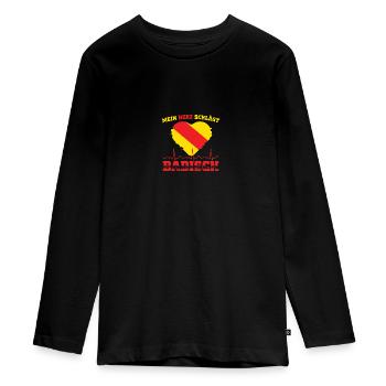 Badische Geschenke | Baden-Württemberg Badner - Teenager Premium Bio Langarmshirt - Schwarz - Vorne - AI Model Kid Female (0cm)