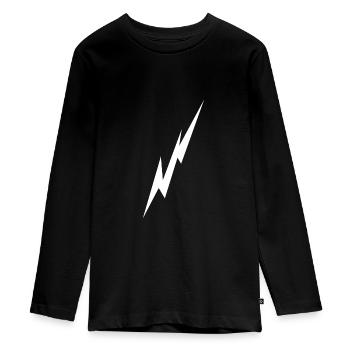 Blitz - Teenager Premium Bio Langarmshirt - Schwarz - Vorne - AI Model Kid Female (0cm)