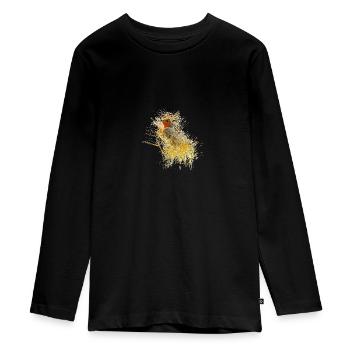 Vogel - Teenager Premium Bio Langarmshirt - Schwarz - Vorne - AI Model Kid Female (0cm)