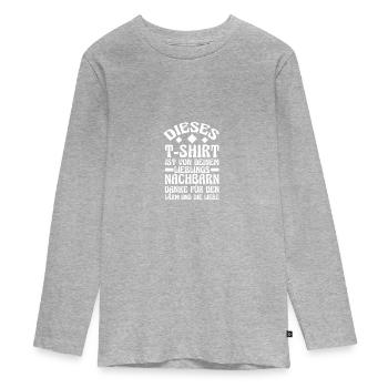 Neighborhood Best Neighbor - Teenager Premium Organic Long Sleeve Shirt - heather grey - Front