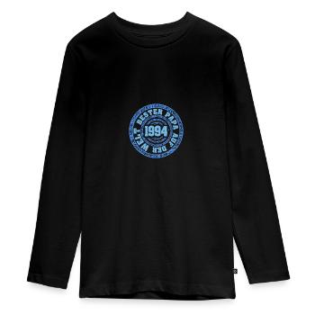 1994 - Teenager Premium Organic Long Sleeve Shirt - black - Front - AI Model Kid Female (0cm)