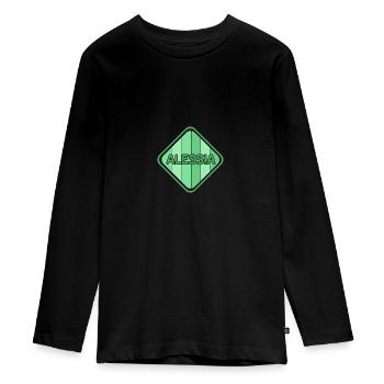 Cadeau pour Alessia - T-shirt manches longues Premium Ado - noir - Devant - AI Model Kid Female (0cm)