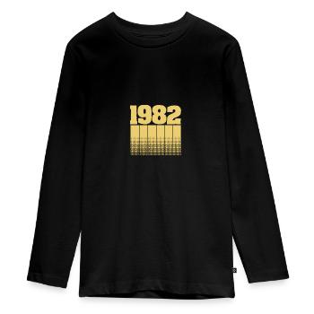Né en 1982 - T-shirt manches longues Premium Ado - noir - Devant - AI Model Kid Female (0cm)