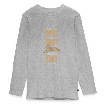 Chat du Bengale - T-shirt manches longues Premium Ado - gris chiné - Devant