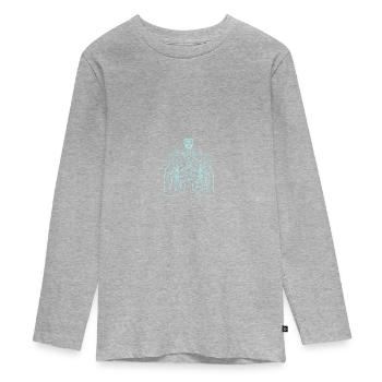 Lung Anatomy - Medicine - Teenager Premium Bio Langarmshirt - Grau meliert - Vorne