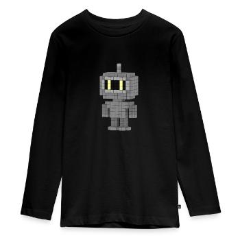 Roboter - Teenager Premium Bio Langarmshirt - Schwarz - Vorne - AI Model Kid Female (0cm)