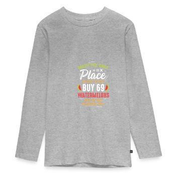 Personne ne se demande un cadeau de personne humoristique - T-shirt manches longues Premium Ado - gris chiné - Devant