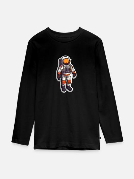 Weltraum-Nähe - Teenager Premium Bio Langarmshirt - Schwarz