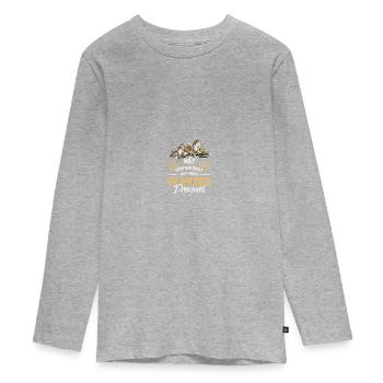 Dragon barbu - T-shirt manches longues Premium Ado - gris chiné - Devant