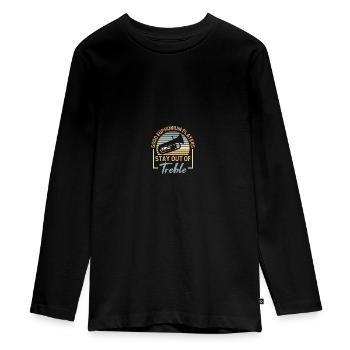 Tiefes Blech Marschieren Bariton Euphonium - Teenager Premium Bio Langarmshirt - Schwarz - Vorne - AI Model Kid Female (0cm)
