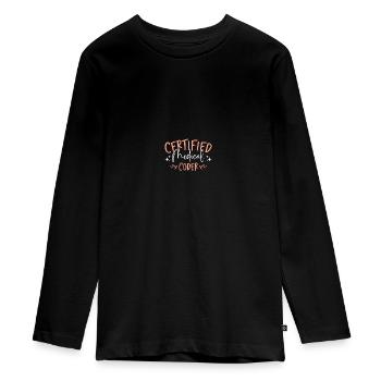 Medical Coding Medical Coders - Teenager Premium Organic Long Sleeve Shirt - black - Front - AI Model Kid Female (0cm)