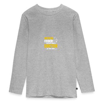 Medical Coding Medical Coders - Teenager Premium Organic Long Sleeve Shirt - heather grey - Front