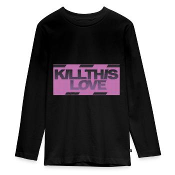 K-Pop Kill this Love - T-shirt manches longues Premium Ado - noir - Devant - AI Model Kid Female (0cm)