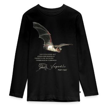 Chauve-souris de couleur partielle - T-shirt manches longues Premium Ado - noir - Devant - AI Model Kid Female (0cm)