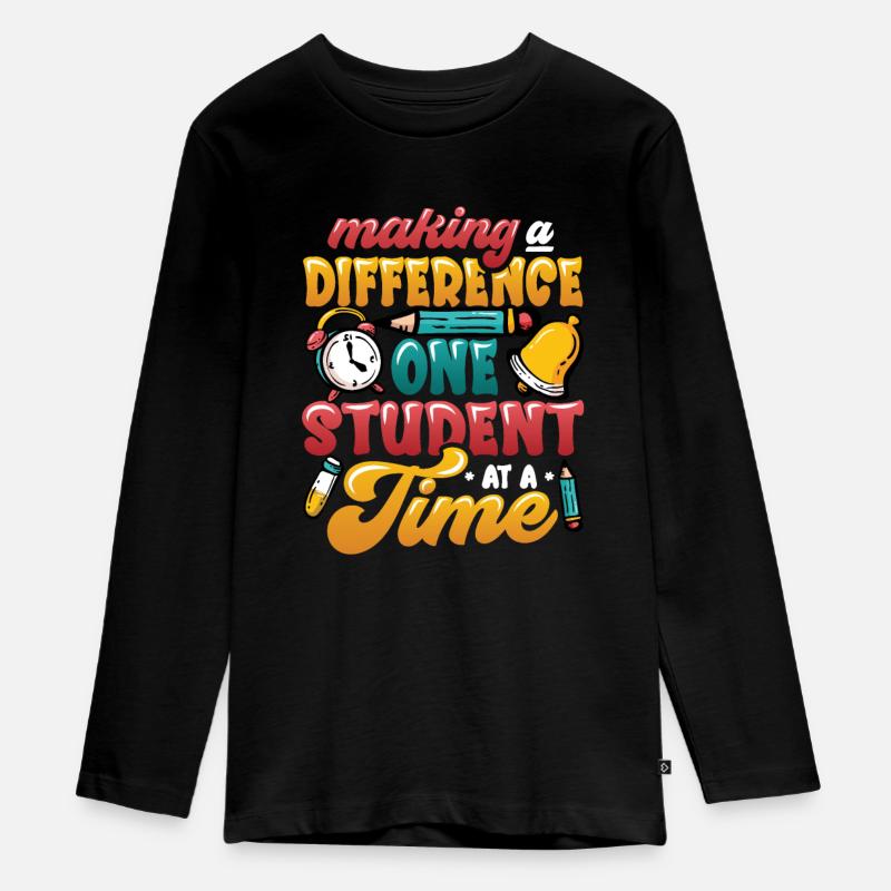 Faire la différence - T-shirt manches longues Premium Ado - noir