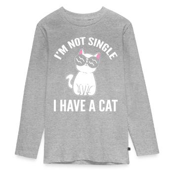 I'm Not Single I Have A Cat Veterinarian - Teenager Premium Organic Long Sleeve Shirt - heather grey - Front