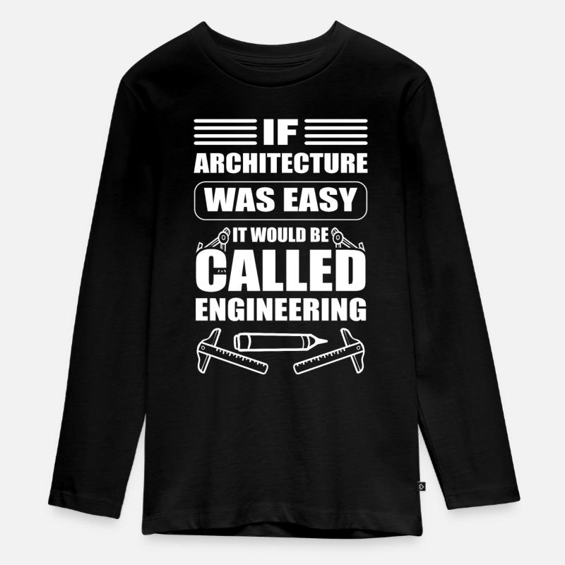 Drôle d’architecte dessinateur - T-shirt manches longues Premium Ado - noir