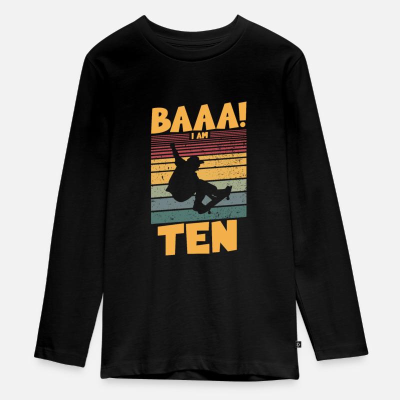 Baaa! J’ai dix ans - T-shirt manches longues Premium Ado - noir