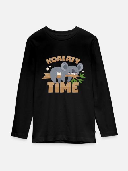 Jeux de mots Koala - T-shirt manches longues Premium Ado - noir