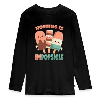 Popsicles: Rien n’est impossible! - T-shirt manches longues Premium Ado - noir - Devant - AI Model Kid Female (0cm)
