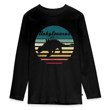 Reptile blindé Ankylosaurus - T-shirt manches longues Premium Ado - noir - Devant - AI Model Kid Female (0cm)