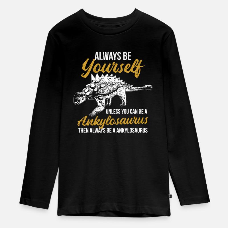 ANKYLOSAURUS - T-shirt manches longues Premium Ado - noir