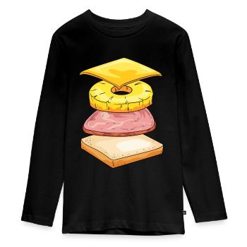 Hawaï Toast - T-shirt manches longues Premium Ado - noir - Devant - AI Model Kid Female (0cm)