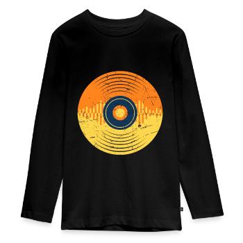 Vinyle LP Producteur de musique Waveform - T-shirt manches longues Premium Ado - noir - Devant - AI Model Kid Female (0cm)