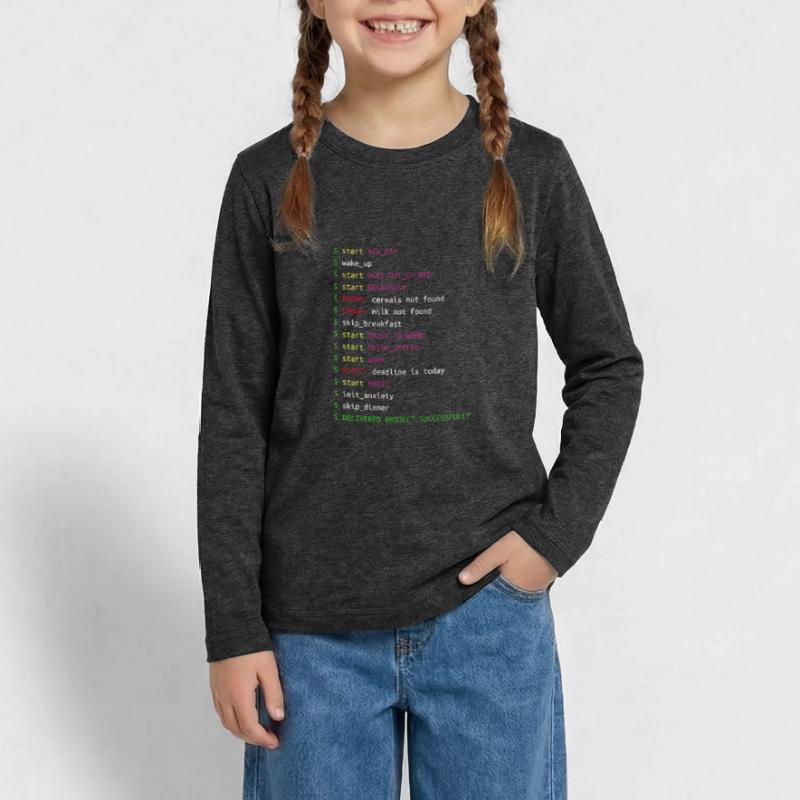 Journée dans la vie d'un programmeur | Coding Geek Gift T-shirt manches longues Premium Ado