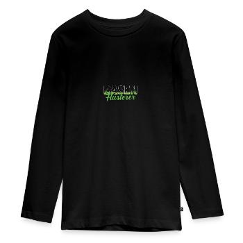 Garden Friends Lawn Whisperer Groundskeeper Gift - Teenager Premium Organic Long Sleeve Shirt - black - Front - AI Model Kid Female (0cm)