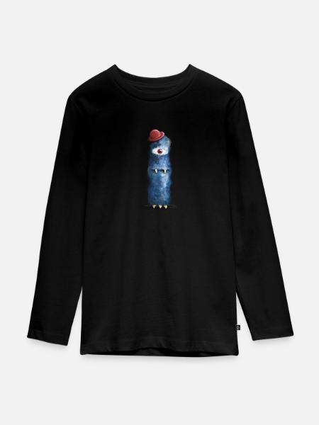 Letter "I" - Teenager Premium Organic Long Sleeve Shirt - black