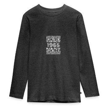 Arc-en-ciel 1965 - T-shirt manches longues Premium Ado - anthracite chiné - Devant - AI Model Kid Female (0cm)