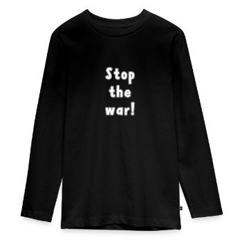 Arrêtez la guerre. - T-shirt manches longues Premium Ado - noir - Devant - AI Model Kid Female (0cm)