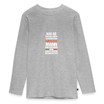 Espagnols Espagne - T-shirt manches longues Premium Ado - gris chiné - Devant