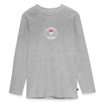 TOUT CE DONT J’AI BESOIN, C’EST DE CUPCAKE - T-shirt manches longues Premium Ado - gris chiné - Devant