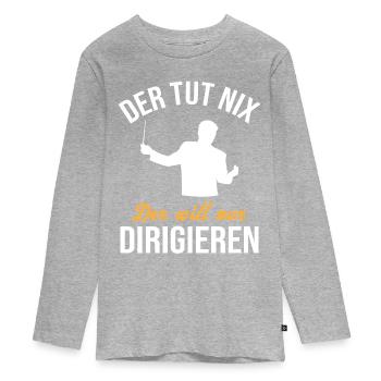 Harmless Conductor - Funny Gift - Teenager Premium Organic Long Sleeve Shirt - heather grey - Front
