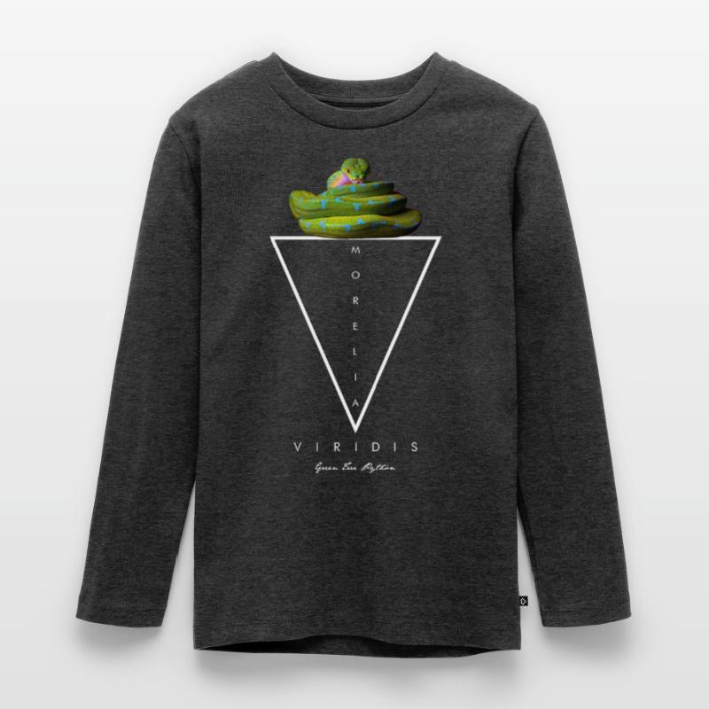 Green Tree Python Modern Geometric Teenager Premium Organic Long Sleeve Shirt