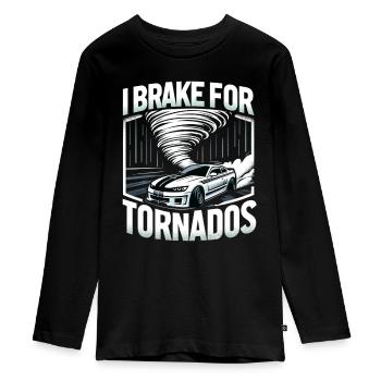 Météorologue Storm Chasing Tornado Outfit - T-shirt manches longues Premium Ado - noir - Devant - AI Model Kid Female (0cm)