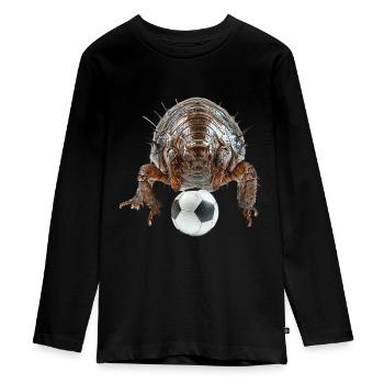 Assel - Teenager Premium Bio Langarmshirt - Schwarz - Vorne - AI Model Kid Female (0cm)
