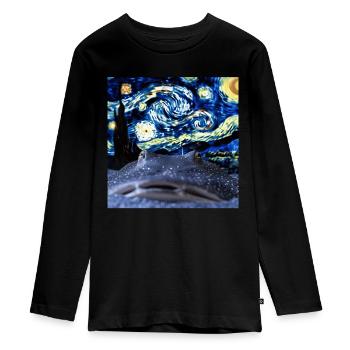 Stachelrochen - Teenager Premium Bio Langarmshirt - Schwarz - Vorne - AI Model Kid Female (0cm)