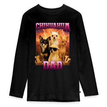 Chihuahua - Teenager Premium Bio Langarmshirt - Schwarz - Vorne - AI Model Kid Female (0cm)