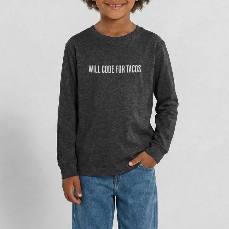 Will Code For Tacos - Conception d’ingénieur logiciel T-shirt manches longues Premium Ado
